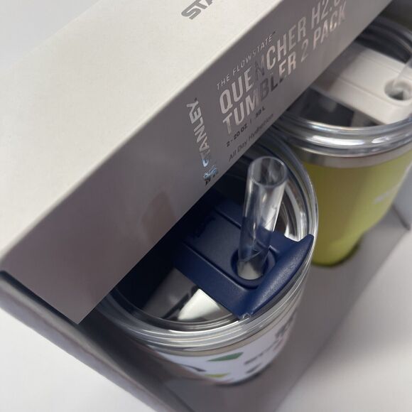 Stanley 2 Pack 20 oz Stainless Steel H2.0 Flowstate Quencher Tumbler Abstract - Picture 10 of 12